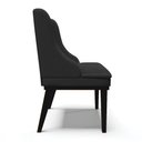 Ver imagem 4 de Cadeira de Jantar Liz Corino Preto Base Fixa Madeira Preto - D’Rossi