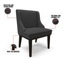 Ver imagem 6 de Cadeira de Jantar Liz Corino Preto Base Fixa Madeira Preto - D’Rossi