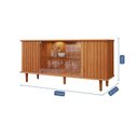 Ver imagem 4 de Buffet de Sala de Jantar 4 Portas com LED e Pés em Madeira Maciça Janice