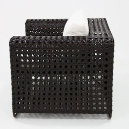 Conjunto de Sofá Completo de Varanda Modelo Fúcsia Preto com Branco - 4
