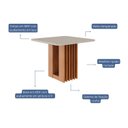 Ver imagem 3 de Mesa para Sala de Jantar Ariela 0,95x0,95
