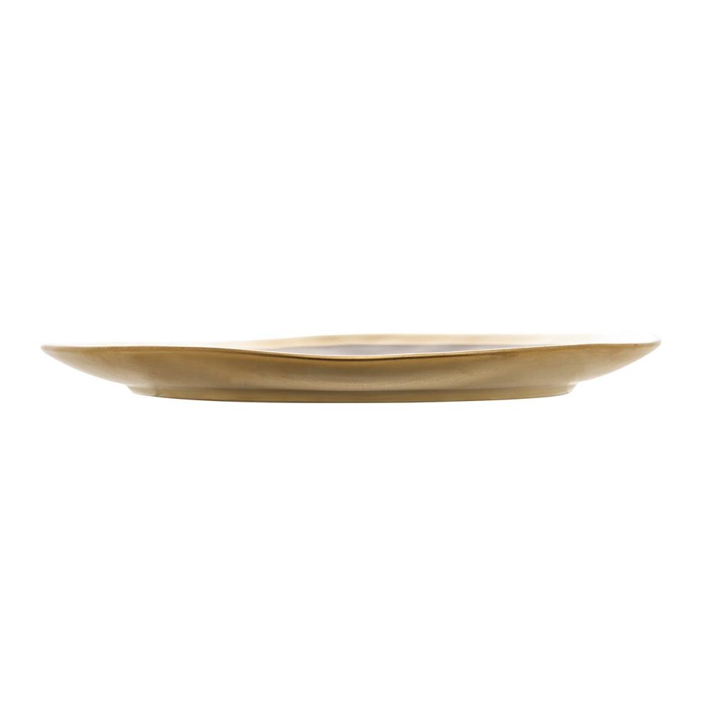 Prato Sobremesa 21cm Avulso Porcelana Preto e Dourado Dubai - Wolff - 5