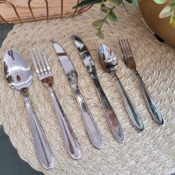 Jogo 6 Colheres de Mesa Aço Inox Premium Design Lagoa Clássico - Tuut - 5