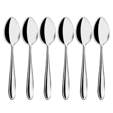 Jogo 6 Colheres de Mesa Aço Inox Premium Design Lagoa Clássico - Tuut