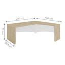 Ver imagem 3 de Jogo Completo Escritório Aveiro Carvalho Branco