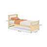 Cama Montessoriana Wave Solteiro com grade e moldura com Led Casatema MadeiraOriginals - 8