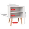 Mesinha Nicho Pequena Mesa Cabeceira Apoio Lateral Cama Pés Palito Decoração Quarto Branco - Rpm - 5