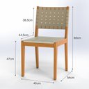 Ver imagem 4 de Cadeira Clarice com Percinta no Assento e Encosto Yescasa