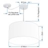 Lustre Pendente Cilíndrico Com Desvio de Centro Vivare Md-4230 Cúpula em Tecido 50x25cm - Bivolt - L - 2
