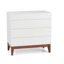 Ver imagem 2 de Cômoda 4 Gavetas em Madeira e MDF Fresh Yescasa Branco/Gelo/Imbuia