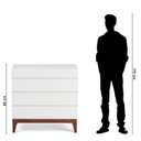 Ver imagem 6 de Cômoda 4 Gavetas em Madeira e MDF Fresh Yescasa Branco/Gelo/Imbuia