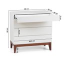 Ver imagem 3 de Cômoda 4 Gavetas em Madeira e MDF Fresh Yescasa Branco/Gelo/Imbuia
