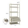 Closet Modulado Industrial Quarto Solteiro 143cm - Off White - Cor: Off White - 4