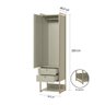 Closet Modulado Industrial Quarto Solteiro 143cm - Off White - Cor: Off White - 3