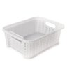 Conjunto com 12 cestas organizadoras 990ml empilhável Branco - 2
