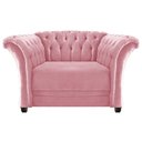 Ver imagem 1 de Poltrona Decorativa Chesterfield Sofia Suede Rosa Bebê