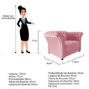 Ver imagem 3 de Poltrona Decorativa Chesterfield Sofia Suede Rosa Bebê