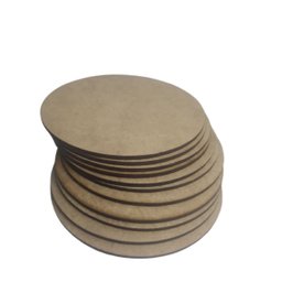 Kit 50 Bolachas 10x10 Mdf Cru Sousplat Base P/copo 3mm - 1