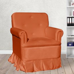 Poltrona Amamentação com Balanço + Puff Laura Veludo Terracota - 7