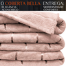 Coberta Queen Size Manta Bella Super Fofinha e Grossa Paris:rosa - 2