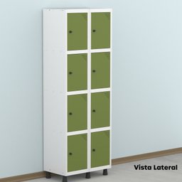 Armário Locker Roupeiro 8 Portas Aço Grp 502/8 - 16