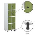 Ver imagem 7 de Armário Locker Roupeiro 8 Portas Aço Grp 502/8 Verde/Branco/Miró