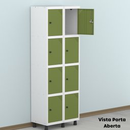 Armário Locker Roupeiro 8 Portas Aço Grp 502/8 - 17