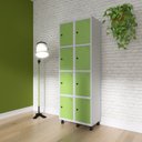Ver imagem 4 de Armário Locker Roupeiro 8 Portas Aço Grp 502/8 Verde/Branco/Miró