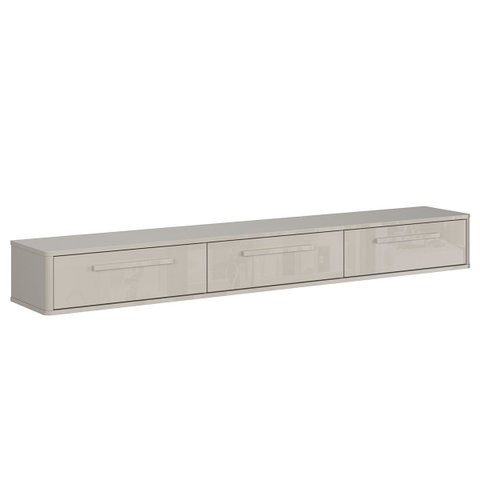 Rack Bancada Suspensa para Tv de até 70" 3 Portas Bela 1.8 Off White Perolizado