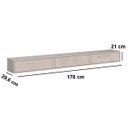 Ver imagem 2 de Rack Bancada Suspensa para Tv de até 70" 3 Portas Bela 1.8 Off White Perolizado