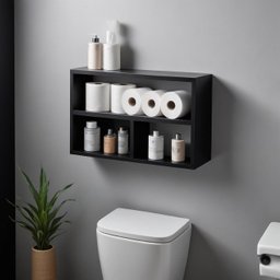 Nicho Organizador para Banheiro Cozinha Sala Quarto Despensa 50x30x10 - Preto Tx - 1
