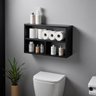 Nicho Organizador para Banheiro Cozinha Sala Quarto Despensa 50x30x10 - Preto Tx - 1
