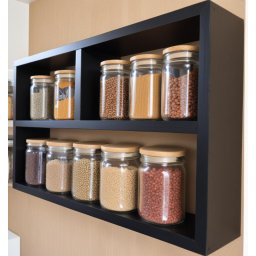 Nicho Organizador para Banheiro Cozinha Sala Quarto Despensa 50x30x10 - Preto Tx - 5