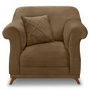 Ver imagem 7 de Kit 2 Poltronas Para Sala De Estar Pés Castanho Caramelo