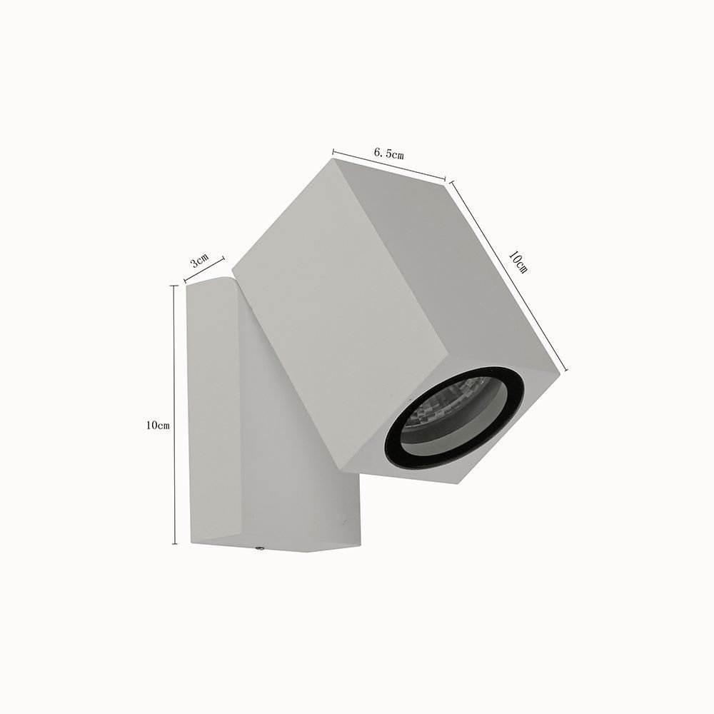 Arandela de Parede Led Kubi Articulável Externo 3000k 5w Bivolt 16,5x6,5x13cm Alumínio Branco - Nord - 3