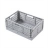 Cesto Organizador Le em Plástico Cinza Dobrável 30,5x20,3x12,5cm - 1