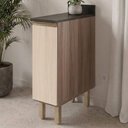 Ver imagem 2 de Balcão com Tampo 1 Porta MDF 30 cm Kali 1221722 Carvalho Toq Bianco Nicioli