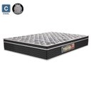 Ver imagem 2 de Cama Box Baú Casal Colchão Mola Bonnel Belos Sonhos + Box Sintético 61x138x188:preto