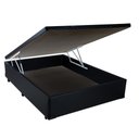 Ver imagem 3 de Cama Box Baú Casal Colchão Mola Bonnel Belos Sonhos + Box Sintético 61x138x188:preto