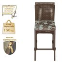 Ver imagem 4 de Mesa Bistrô e 2 Banquetas Roma Marrom Corda Estofado Trama Marrom