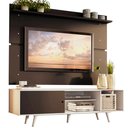 Ver imagem 2 de Rack Madesa Dubai e Painel para TV até 65 Polegadas com Pés Branco/Preto 7377 Cor:Branco/Preto