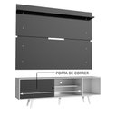 Ver imagem 5 de Rack Madesa Dubai e Painel para TV até 65 Polegadas com Pés Branco/Preto 7377 Cor:Branco/Preto