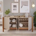 Ver imagem 6 de Buffet Balcao 4 Portas Mdf 170 Cm 22183 Off White Natuem