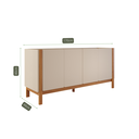 Ver imagem 4 de Buffet Balcao 4 Portas MDF 170 cm 22183 Off White Natuem