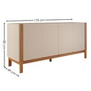 Ver imagem 3 de Buffet Balcao 4 Portas Mdf 170 Cm 22183 Off White Natuem