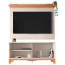 Ver imagem 6 de Painel para Tv 45 Pol e Rack Bancada 136cm Lucca Off/freijó C01 - Mpozenato