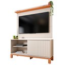 Ver imagem 3 de Painel para Tv 45 Pol e Rack Bancada 136cm Lucca Off/freijó C01 - Mpozenato