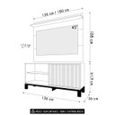 Ver imagem 5 de Painel para Tv 45 Pol e Rack Bancada 136cm Lucca Off/freijó C01 - Mpozenato