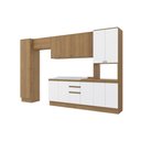 Ver imagem 2 de Cozinha Modulada Celeste Kappesberg 100% Mdf Nogueira/branco 8 Peças