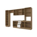 Ver imagem 3 de Cozinha Modulada Celeste Kappesberg 100% Mdf Nogueira/branco 8 Peças